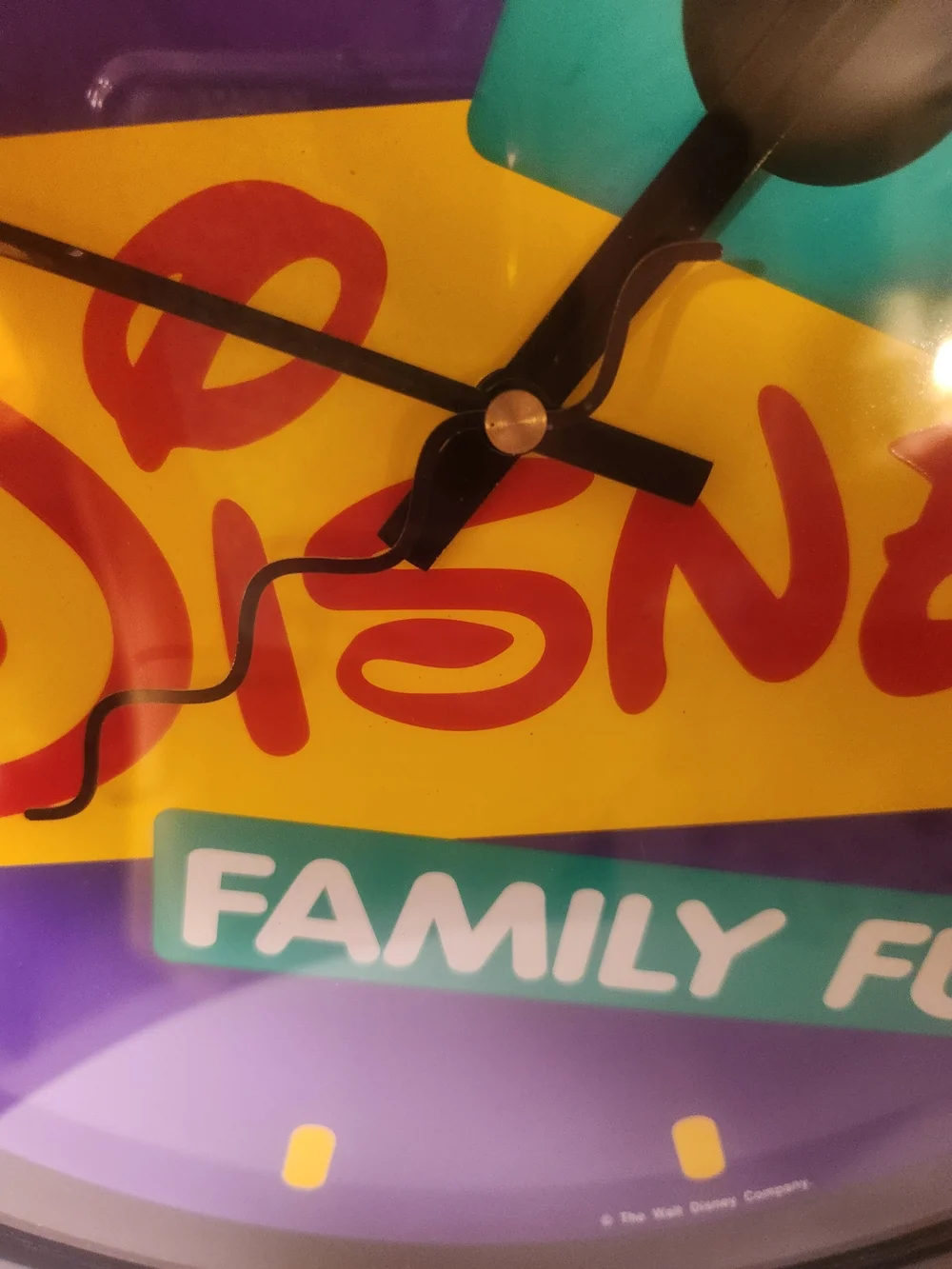 Disney Purple Collectiable FAMILY Fun Wall Clock